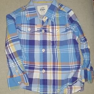 Mini Boden Boys Button Down Shirt - 1 1/2 to 2 Yr